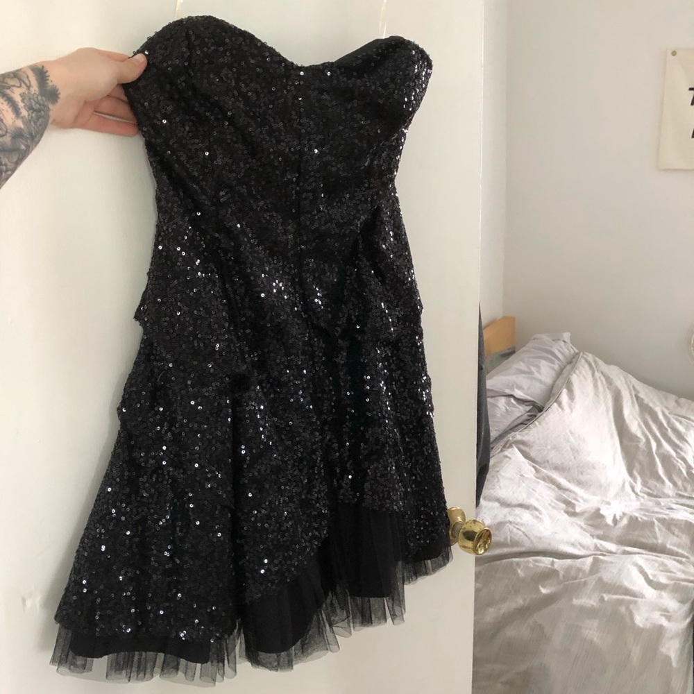 Black Sparkly Sequin Dress